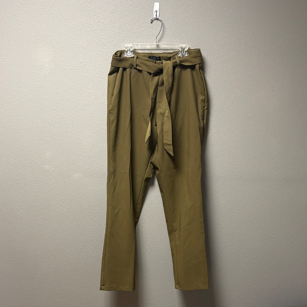 Rachel Zoe Women's Olive Green Straight Leg Pants